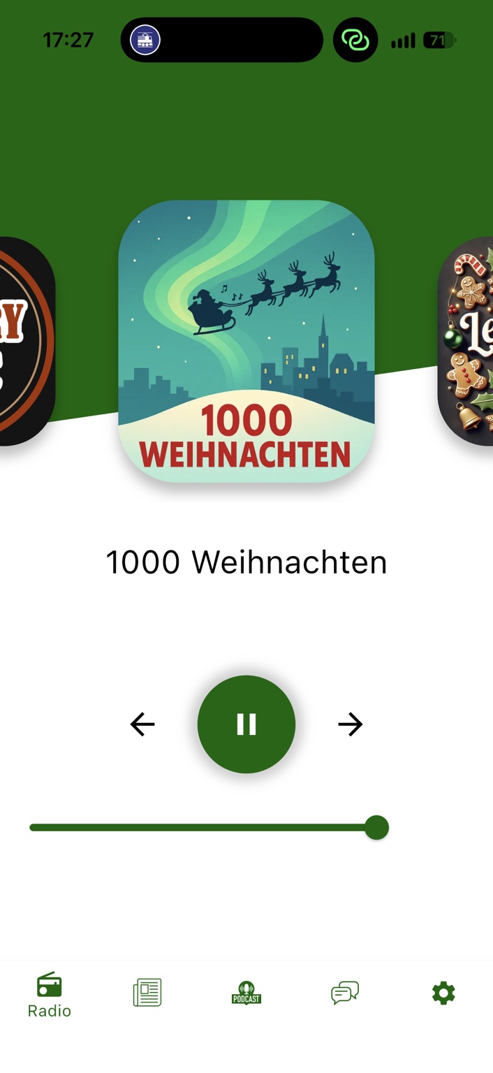 1000 Weihnachten in der RSN Radioplayer App